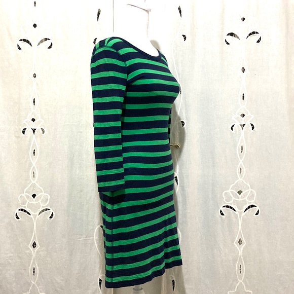Vintage Striped Summer Dress, Express, Green and Blue, Size XS - Picture 4 of 8